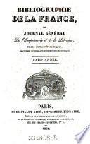 Bibliographie de la France ou Journal général de l'imprimerie et de la librairie