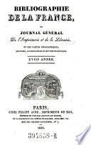 Bibliographie de la France ou Journal général de l'imprimerie et de la librairie