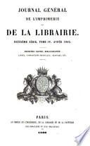 Bibliographie de la France, ou Journal général de l'imprimerie et de la librairie