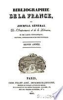 Bibliographie de la France ou Journal général de l'imprimerie et de la librairie