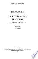 Bibliographie de la littérature française du dix-huitième siècle ...: R-Z et index