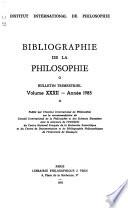 Bibliographie de la philosophie