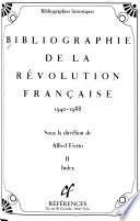 Bibliographie de la Révolution française 1940-1988