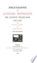 Bibliographie des auteurs modernes de langue française