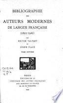 Bibliographie des auteurs modernes de langue française