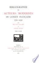 Bibliographie des auteurs modernes de langue française