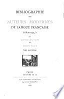 Bibliographie des auteurs modernes de langue française