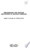 Bibliographie des éditions des œuvres de Maurice Fombeure