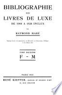 Bibliographie des livres de luxe de 1900 à 1928 inclus