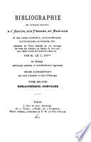 Bibliographie des ouvrages relatifs à l'amour, aux femmes, au mariage, et des livres facétieux pantagruéliques, scatologiques, satyriques, etc.,