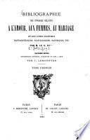 Bibliographie des ouvrages relatifs à l'amour