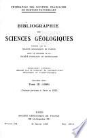 Bibliographie des sciences géologiques