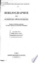 Bibliographie des sciences géologiques