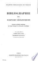 Bibliographie des sciences géologiques