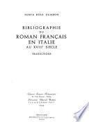 Bibliographie du roman français en Italie au XVIIIe siècle: traductions