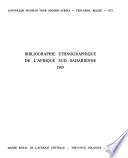 Bibliographie ethnographique du Congo belge et des régions avoisinantes