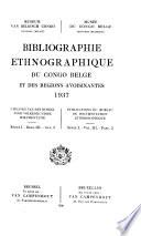 Bibliographie ethnographique du Congo belge et des régions avoisinantes
