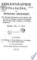 Bibliographie étrangère