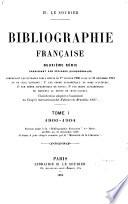 Bibliographie française: 1900-1904. 1908