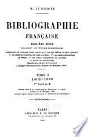 Bibliographie française: 1905-1909. 1911