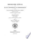 Bibliographie générale des travaux historiques et archéologiques: Hérault-Haute-Savoie. 1893