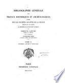 Bibliographie générale des travaux historiques et archéologiques publiés par les Sociétés savantes de France