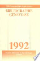 Bibliographie Genevoise 1992