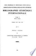 Bibliographie géodésique internationale