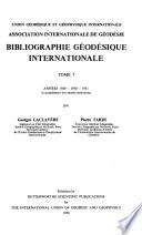 Bibliographie Geodesique Internationale