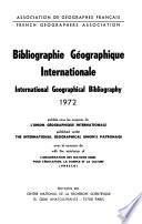 Bibliographie géographique internationale
