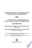 Bibliographie Internationale D'anthropologie Sociale Et Culturelle