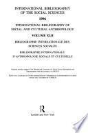 Bibliographie Internationale D'anthropologie Sociale Et Culturelle