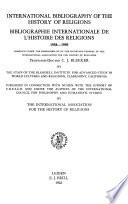 Bibliographie Internationale de L'histoire Des Religions