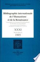 Bibliographie internationale de l'Humanisme et de la Renaissance 31