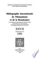Bibliographie internationale de l'Humanisme et de la Renaissance