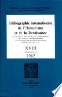 Bibliographie Internationale de l''Humanisme et de la Renaissance