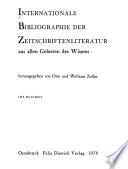 Bibliographie internationale de la littérature périodique dans tous les domaines de la connaissance