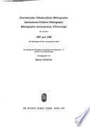 Bibliographie internationale des arts et traditions populaires