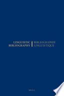 BIBLIOGRAPHIE linguistique de l'année 1982