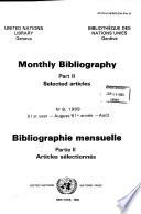 Bibliographie Mensuelle