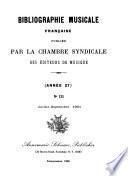 Bibliographie Musicale Française