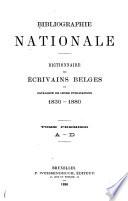 Bibliographie nationale: A-D. 1886