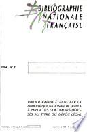 Bibliographie nationale française