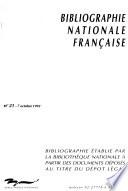 Bibliographie nationale francaise