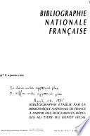 Bibliographie nationale française