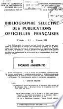 Bibliographie sélective des publications officielles françaises