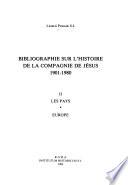 Bibliographie sur l'histoire de la Compagnie de Jésus