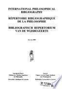 Bibliographisch repertorium van de wijsbegeerte