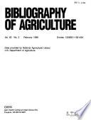 Bibliography of Agriculture with Subject Index