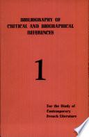 Bibliography of Critical and Bibliographical References